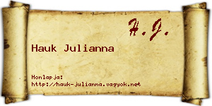 Hauk Julianna névjegykártya